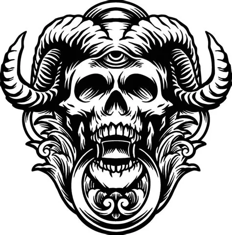Hroned Skull Graphic | Dark tattoo, Tattoo banner, Tattoo background