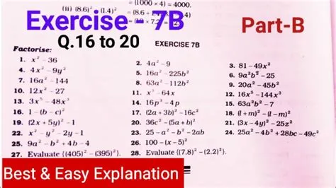 RS Aggarwal Class 8 | Chapter 7 - Factorisation | Exercise 7B, Question ...