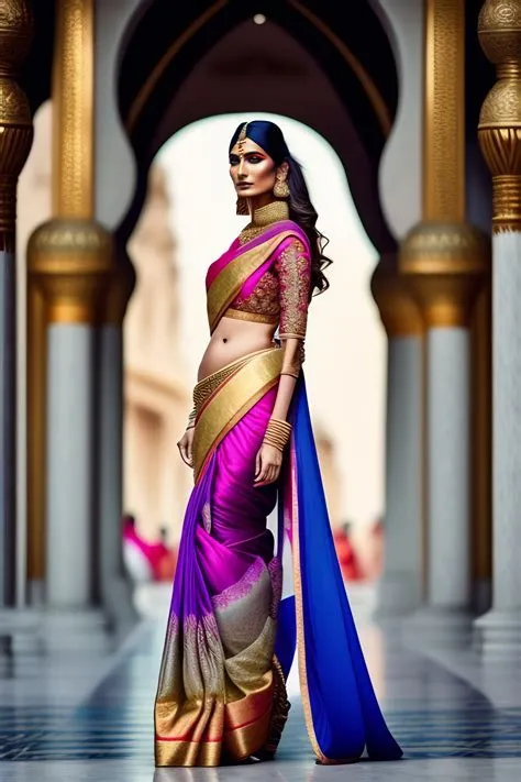 Lexica - Hyperrealistic Haute Couture Indian Fashion Model wearing ...