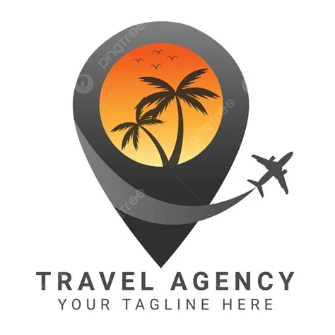 Gambar Ikon Pin Desain Logo Perjalanan Dan Kombinasi Pesawat ...