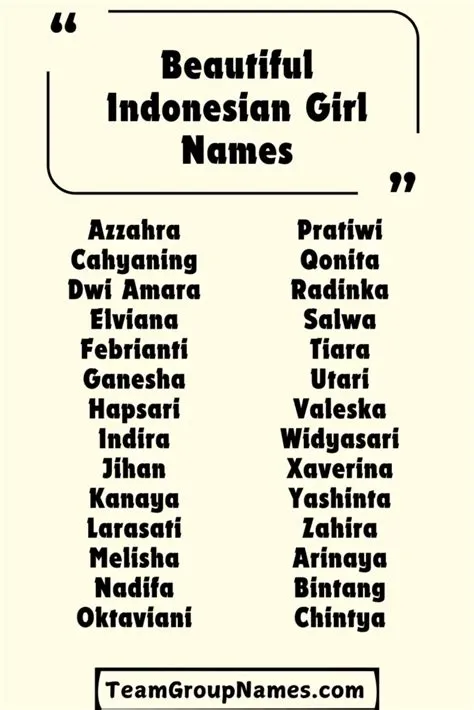 400+ Indonesian Girl Names That Tell Amazing Stories (With Meanings!)