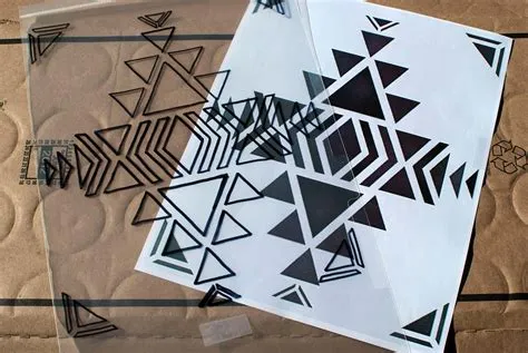 Aztec Pattern Stencil