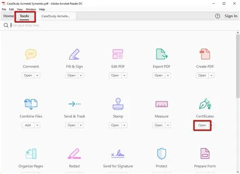 Digital Signing and Encrypting PDF – Acrobat Reader DC – SSL Support Desk