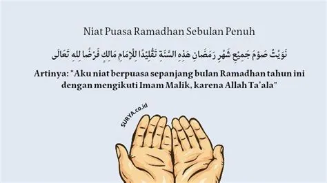 Bacaan Niat Puasa Ramadhan Sebulan Penuh, Baca Sekali di Awal Bulan ...