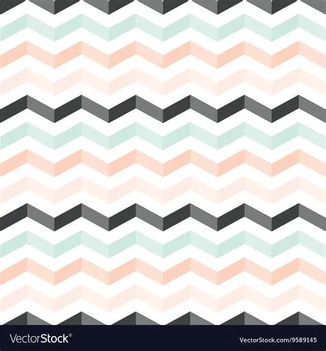 Mint peach black shadowed chevron pattern Vector Image