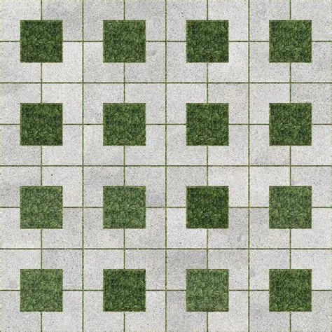 Mondo Grass Interlocking Rectangle with Square Texture