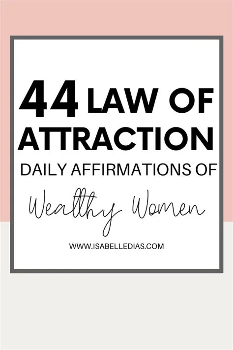 Law of Attraction Daily Affirmations of Wealthy Women - Manifest ...