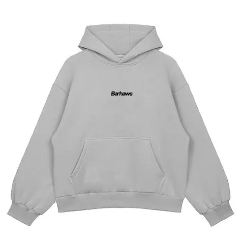 BARHAWS - Sweater Hoodie Logo Basic HD Misty Gray