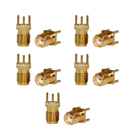 Amazon.com: aohsunetc Female SMA PCB Connector Panel Edge Mount SMA-KE ...