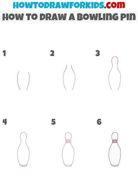 How to Draw a Bowling Pin - Easy Drawing Tutorial For Kids