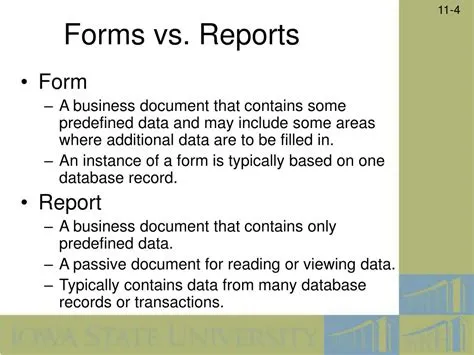 Database Forms And Reports