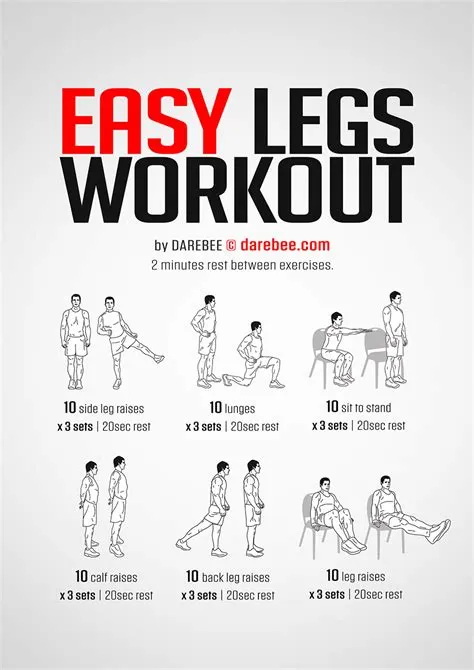Easy Legs Workout | Legs workout, Darbee workout, Leg workouts for men