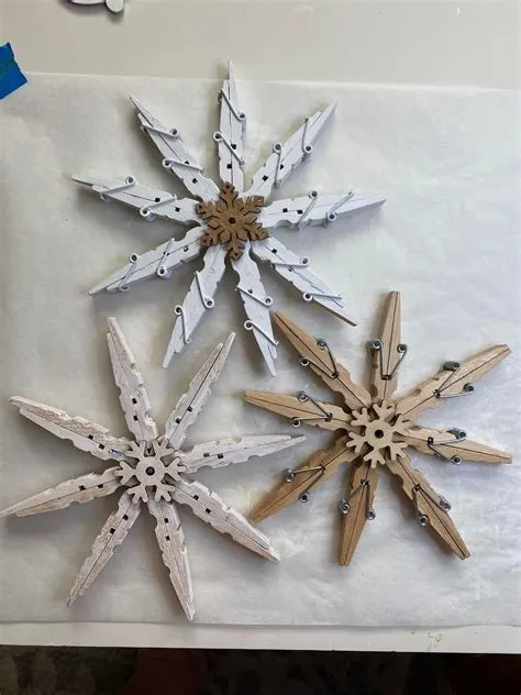 Christmas star of bethlehem ornament diy clothespin craft – Artofit
