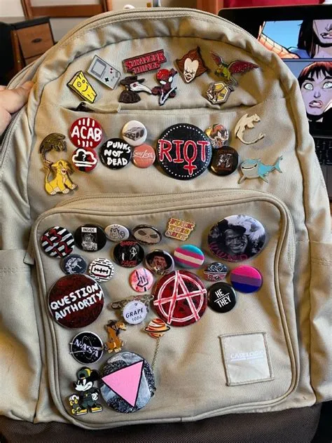 by bennaroo on 💗 🌈 cute 🌈 💗 in 2024 | Punk fashion diy, Bag pins ...