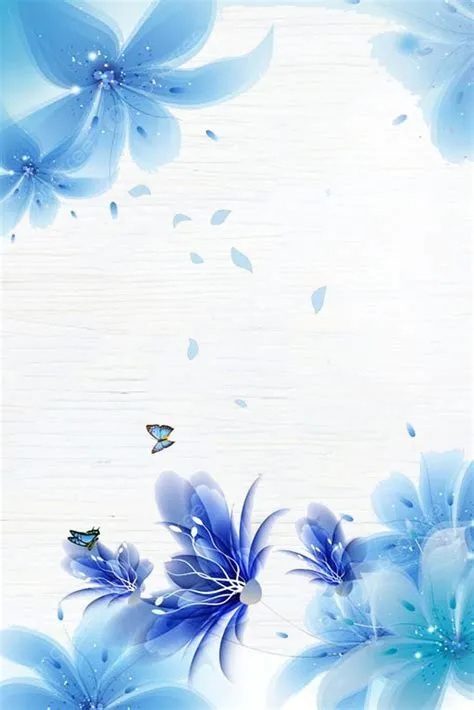 Floral Wallpaper With Blue Background at Marion Ohara blog