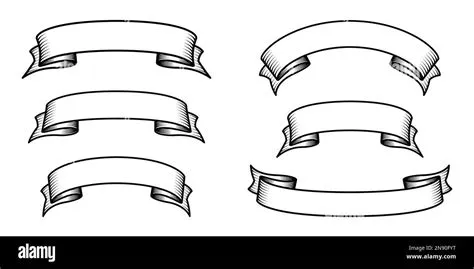 Scroll Ribbon Banner Tattoo Banner Scroll Ribbon Outline Drawing