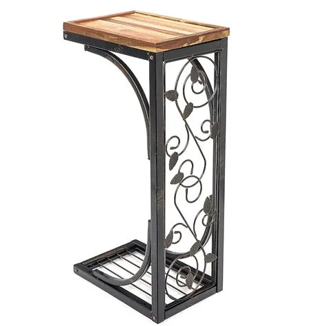 Trademark Innovations 8.25-in W x 23.25-in H Scroll Leaf Design Wood ...