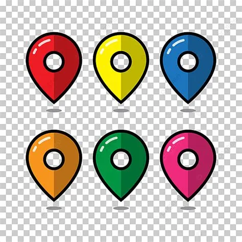 Location Pin 3d Vector Hd Images, Pin Location With Many Colors, Pin ...