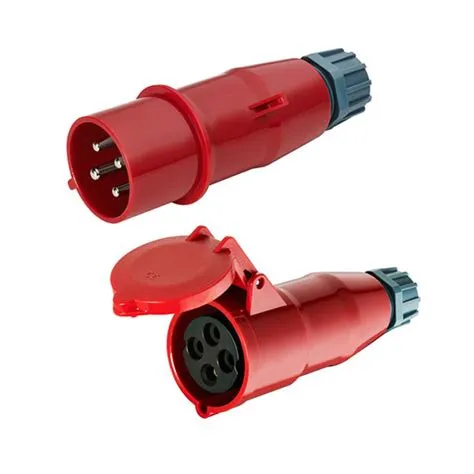32A Male and Female Connector, 4 Pin, IP44 - Peaco Support