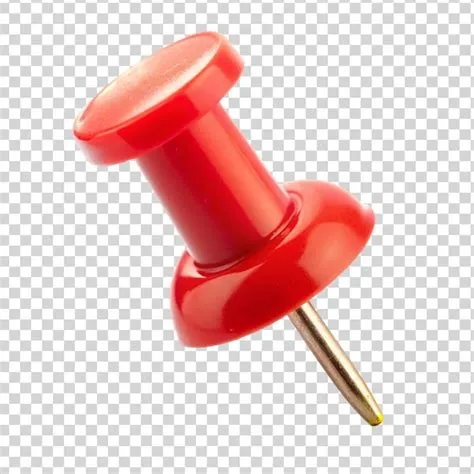 Premium PSD | Red push pin isolated on transparent background