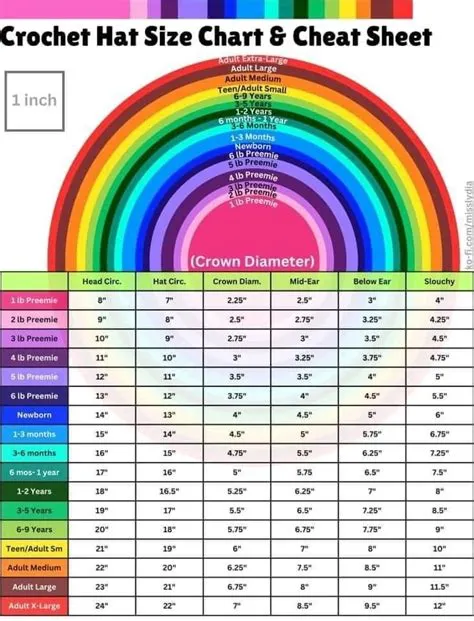 by JoAnn on Crochet misc | Crochet hat size chart, Crochet hat ...