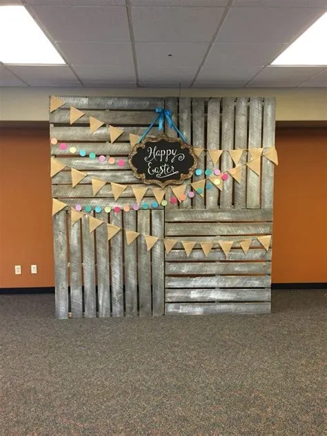 DIY photo backdrop for graduation | Easter photo booth, Easter ...