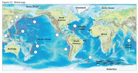 Deep Ocean Trenches Map
