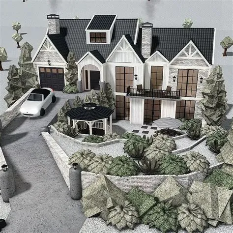 Thymen_Builds on Instagram: "Modern Winter Mansion!🏰 ️ _ _ Speedbuild ...