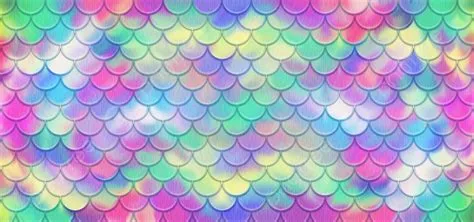 Mermaid Scales Seamless Gradient Rainbow Texture Background, Rainbow ...