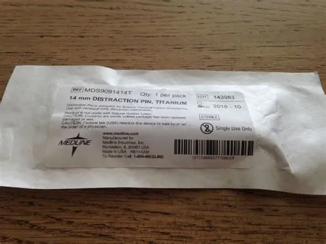 New MEDLINE MDS9091414T 14mm Distraction Pin, Titanium (X) Disposables ...