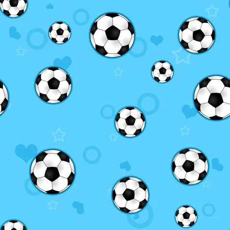 Soccer Ball Pattern Blue - jannasalak - Spoonflower | Soccer ball, Shop ...
