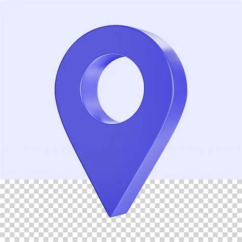 Premium PSD | 3d map pointer map pin inverted drop shaped blue icon to ...