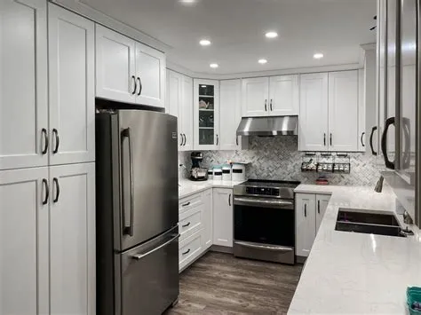 Langley Dream White Kitchen with Quartz Countertop