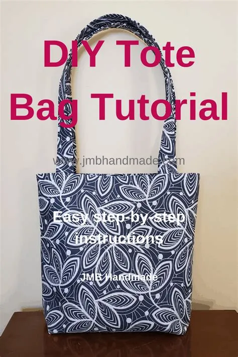 How to Make a Simple Tote Bag - JMB Handmade | Tote bag tutorial, Diy ...