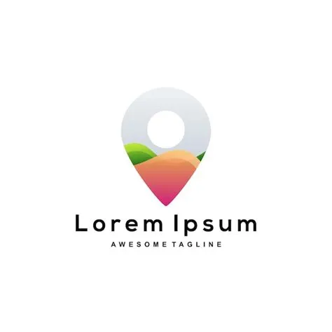 Free Vector | Pin gradient logo colorful