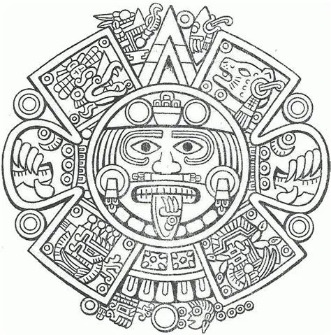 Aztec Calendar Stencil - Printable And Enjoyable Learning
