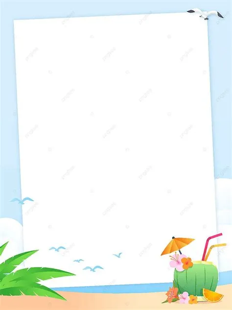 해변에 비어있는 종이와 두 개의 양산