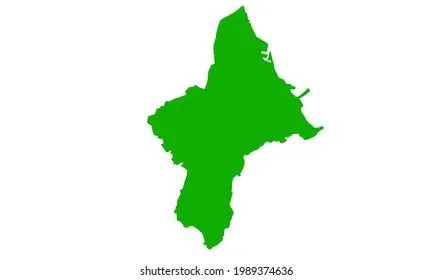 Green Silhouette Map Cirebon City West Stock Vector (Royalty Free ...