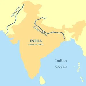 Ganges And Indus River Map