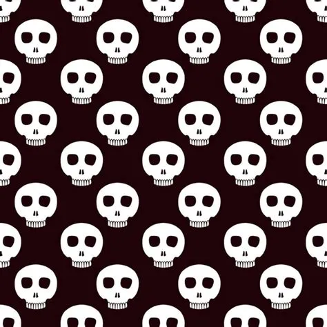 Black skulls print. Skull pattern. — Stock Vector © m-ion #86916940