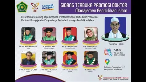 Prosesi Sidang Terbuka Promosi Doktor UIN SMHB Promovendus H.Bakroni ...