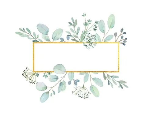 Greenery Frames and Wreaths, Watercolor Clip Art, Eucalyptus Frames ...