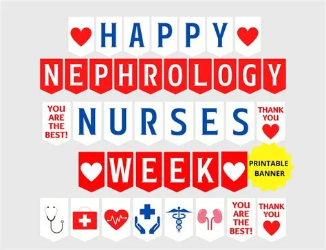 Nephrology Nurses Week Printable Banner, Nephrology Nurses Week Sign ...