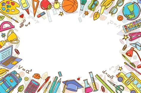 Premium Vector | Colorful school themed border vector illustration with ...