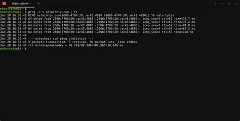 Print Timestamp With Ping Command Output In Linux - OSTechNix