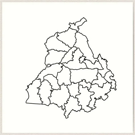 Punjab Map Art Print | Art prints, Map art print, Map art