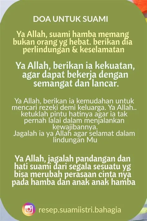 Doa Untuk Suami Dan Anak