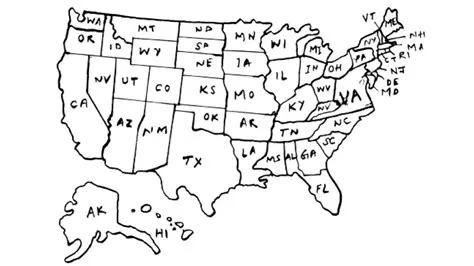 How To Draw The United States Map - Continuous Line Drawing United ...