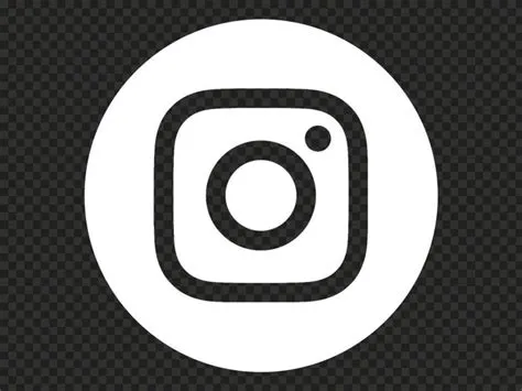 HD White Instagram Round Logo Icon PNG