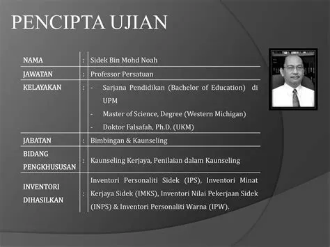 Inventori Personaliti Warna Sidek | PPTX